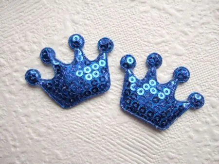 Mooie lovertjes kroon ~ 4 cm ~ Konings blauw - 0