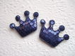 Mooie lovertjes kroon ~ 4 cm ~ Marine blauw - 0 - Thumbnail