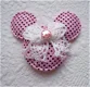 Grote Minnie Mouse met kant strikje ~ 5 cm - 2 - Thumbnail