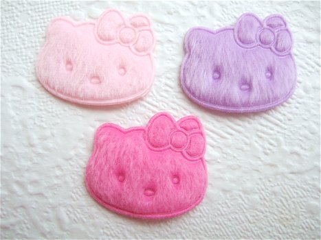 Hello Kitty van bont ~ 3 cm ~ Lila paars - 2