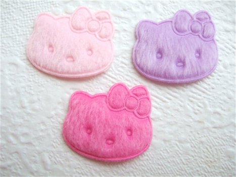 Hello Kitty van bont ~ 3 cm ~ Roze - 2