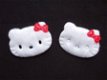 Lieve witte Hello Kitty met rode strik ~ 4 cm - 2 - Thumbnail