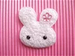 Lief wit konijntje ~ 4,5 cm - 0 - Thumbnail