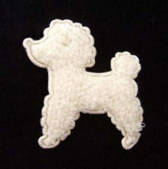 Schattig crème poedel hondje ~ 4 cm - 2