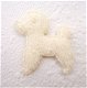 Schattig crème poedel hondje ~ 4 cm - 3 - Thumbnail