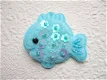 Vrolijk visje met lovertjes ~ 4,5 cm ~ Blauw - 0 - Thumbnail