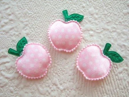 Kleine satijnen polkadots appel ~ 2,5 cm ~ Roze - 0