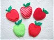 Grote bont appel ~ 4 cm ~ Rood - 2 - Thumbnail
