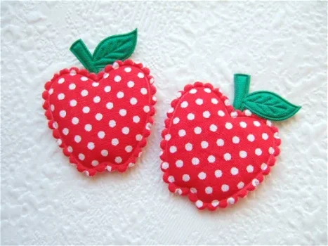 Grote polkadots appel ~ 4 cm ~ Rood - 0