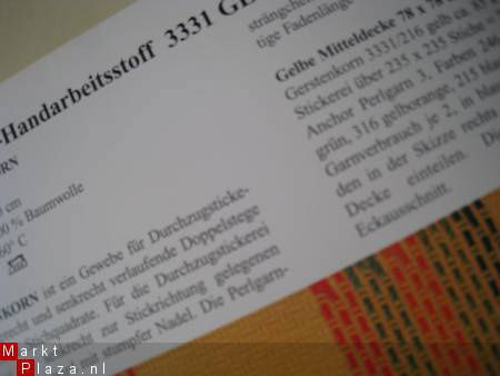 Borduurpatroon Zweigart voor bewerken van tafelkleden - nr. 1