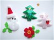 Mooie vilten kerstboom ~ 2,5 cm ~ Wit - 4 - Thumbnail