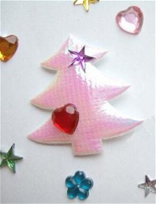 LAATSTE!!!  Mooie kerstboom ~ Wit + gratis beads!