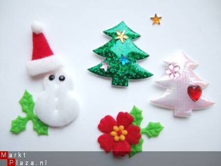 Glinsterend Kerst klokje ~ 3 cm ~ Rood - 3