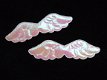 Glanzend engelen vleugeltje ~ 8 cm ~ Wit B - 2 - Thumbnail