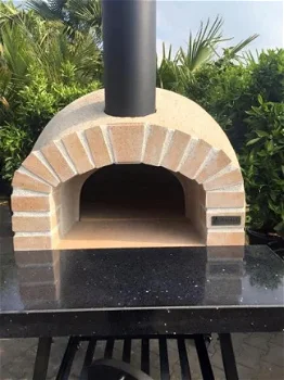 Houtgestookte pizzaoven AMALFI REAL BRICK AD 70cm - 1