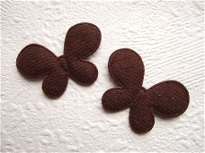 Effen vilt vlinder ~ 4 cm ~ Bruin
