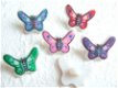 Katoenen polkadots vlinder ~ 3,5 cm ~ Paars - 7 - Thumbnail