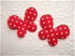 Katoenen polkadots vlinder ~ 3,5 cm ~ Rood - 0 - Thumbnail