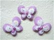 Prachtige gebloemde baby vlinder ~ 3,5 cm ~ Lila paars - 0 - Thumbnail