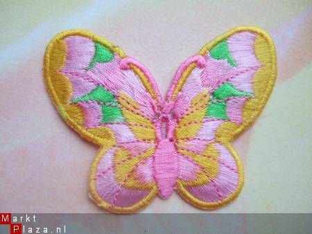 Prachtige vlinder met stippen ~ 4,5 cm ~ Roze / paars - 8