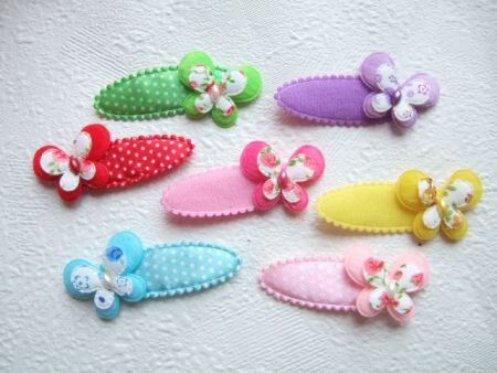 Prachtige polkadots baby vlinder ~ 3,5 cm ~ Wit / Lila paars - 2