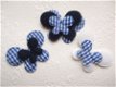 Mooie grote blauwe denim vlinder ~ 4 cm - 2 - Thumbnail