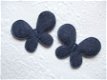 Mooie blauwe denim vlinder ~ 3,5 cm - 0 - Thumbnail