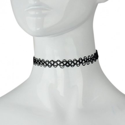 Tattoo choker ketting zwart - nr. 1