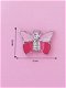 Bedel / Charm 0089, Vlinder licht/ donker roze - 1 - Thumbnail