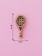 Bedel / Charm 0091, Tennis racket (goud) - 1 - Thumbnail