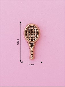 Bedel / Charm 0091, Tennis racket (goud)