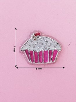 Bedel / Charm 0110, Roze cupcake - 1
