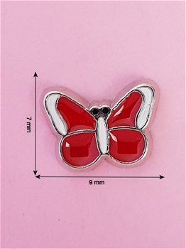 Bedel / Charm 0151, Vlinder rood - 1