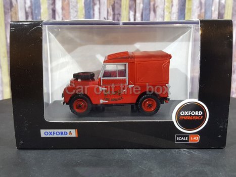 Land Rover Series 1 88 ROVER FIRE BRIGADE rood 1:43 Oxford - 4