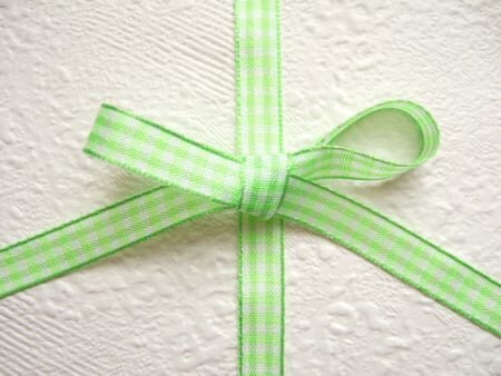 Ruitjes band ~ 10 mm ~ Lime groen - 0