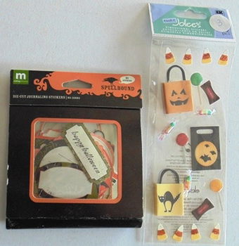 SALE NIEUW Halloween set 31 Die-Cut Stickers van Making Memories & stickervel Jolee's - 1