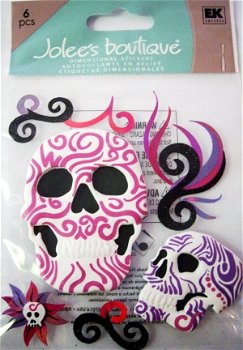 SALE NIEUW Jolee's Boutique Dimensional Stickers Tattoo Skulls - 2