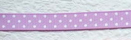 Grosgrain polkadots band ~ 9 mm ~ Lila paars - 0 - Thumbnail