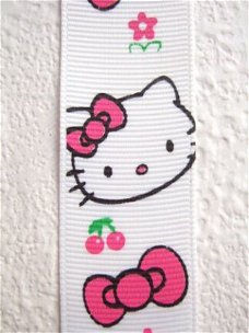 Grosgrain Hello Kitty band met strikjes ~ 25 mm