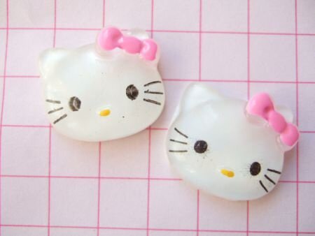 Grosgrain Hello Kitty band met sterretjes ~ 15 mm ~ Roze - 3