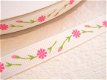 Wit grosgrain bloemen band ~ 10 mm - 0 - Thumbnail