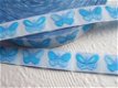 Lief blauw vlindertjes band ~ 12 mm - 0 - Thumbnail