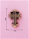 Bedel / Charm 0128, Antiek kruis groot (goud) - 1 - Thumbnail