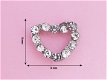 Bedel / Charm 0135, Hart met strass - 1 - Thumbnail