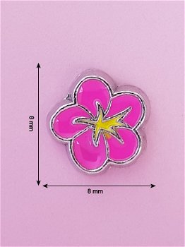 Bedel / Charm 0143, Roze bloem - 1