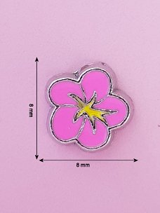 Bedel / Charm 0144, Licht roze bloem