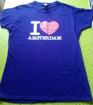I Love Amsterdam t-shirt - nieuw - Afbeelding 2