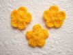 Klein gehaakt bloemetje ~ 2 cm ~ Geel - 0 - Thumbnail