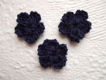 Klein gehaakt bloemetje ~ 2 cm ~ Marine blauw - 0 - Thumbnail