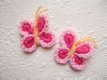 Gehaakt vlindertje ~ 3 cm ~ Roze / fuchsia - 0 - Thumbnail
